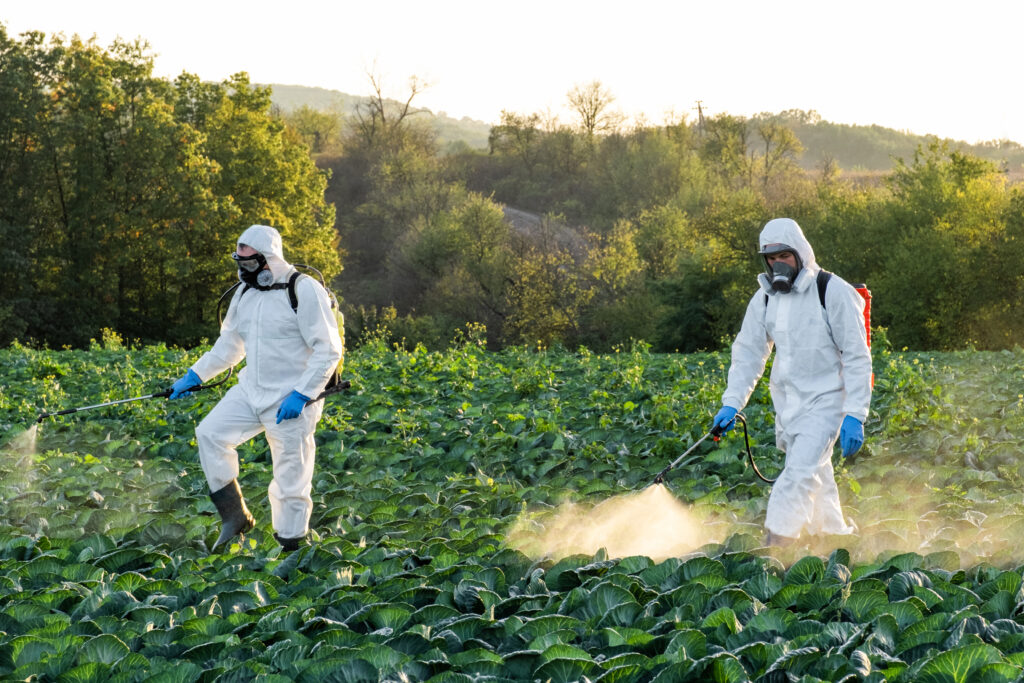 farmer spraying pesticide field mask harvest protective chemical farmer spraying pesticide field mask harvest protective chemical